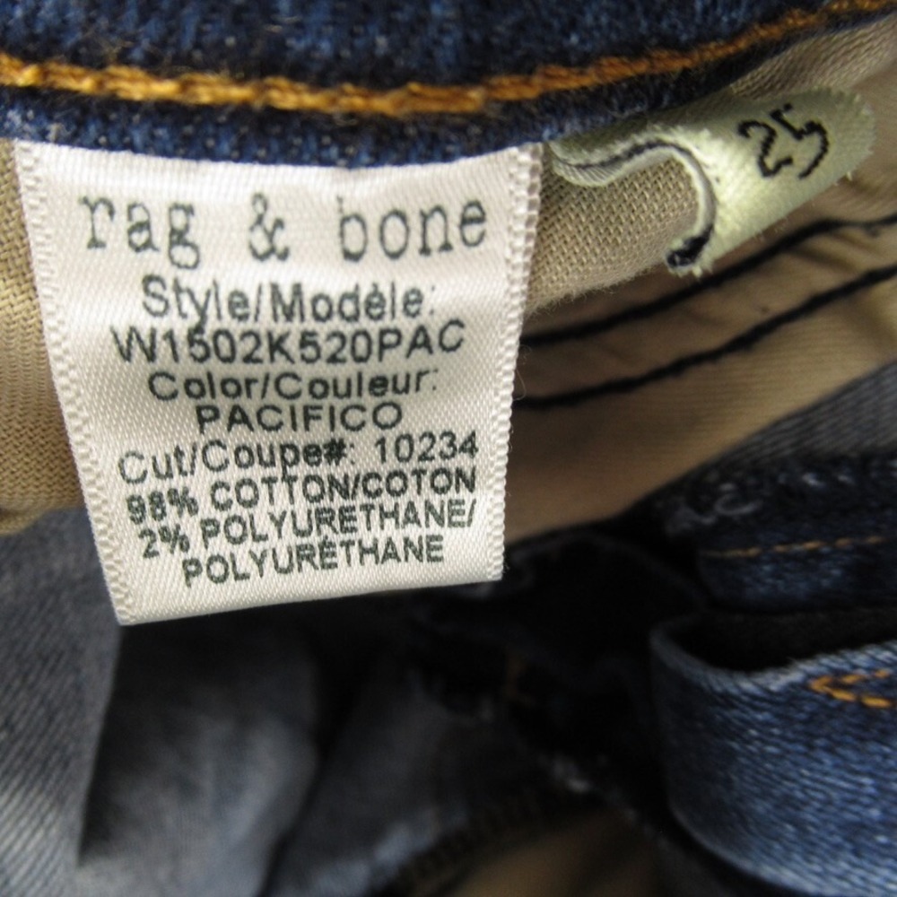 Rag & Bone Womens Distressed Skinny Jean Size 25 (Measures 27x28.5) - Picture 14 of 15